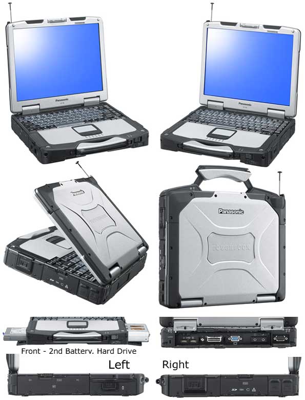 Panasonic Toughbook CF-30 TouchScreen Laptop 500GB HD