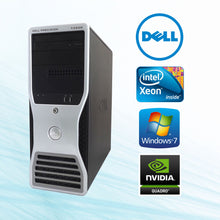 Load image into Gallery viewer, Dell Precision T3500 WorkStation Intel Xeon Quad Core 3.06GHz W3550 12GB RAM HardDrive 1TB &amp; 300GB NvidiaVideo Win10